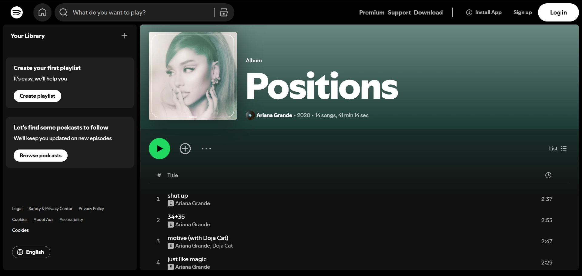 Search Spotify Albums