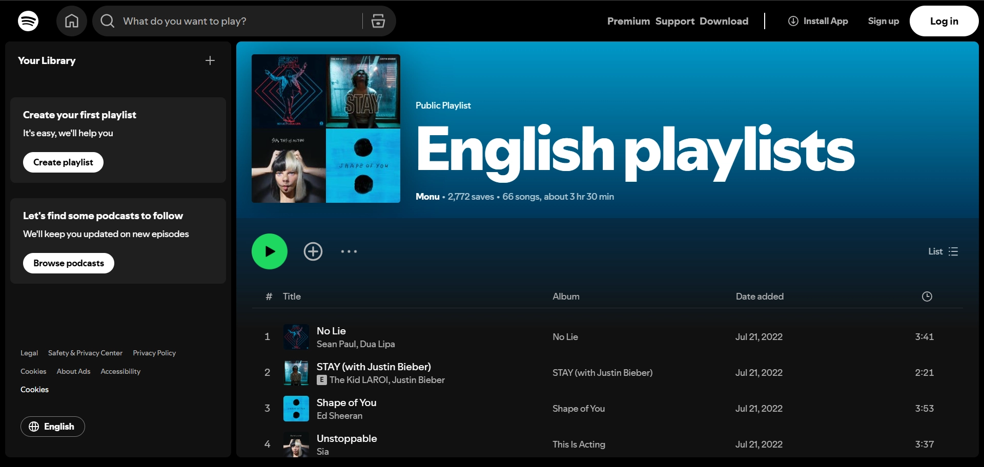 Choose Spotify Playlist